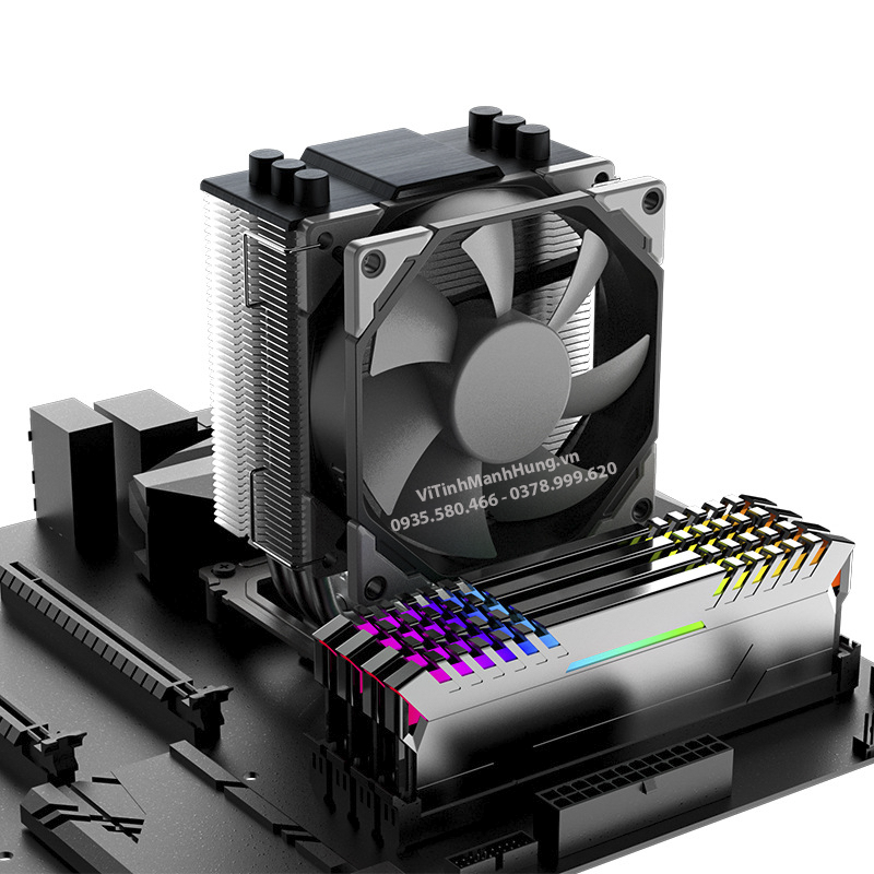 Tản nhiệt chip CPU ID-COOLING SE-30, 3 ống đồng, Fan 9cm,hỗ trợ sk1700 - 8